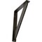 Ekena Millwork Traditional Wrought Iron Bracket, (Single center brace), Antiqued Warm Silve 1 1/2"W x 5 1/2"D x 8"H BKTM01X05X08STRAWS - alternate 1
